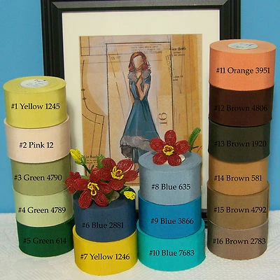 Sombrero de rayón de algodón Petersham cinta de grosgrain francés vintage de 2" a elegir color Foto 1 de 4