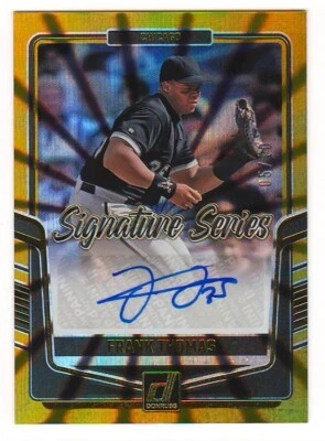 Frank Thomas 2024 Donruss Baseball Signature Series Gold Auto SN#'d 05/10 #SS-FT - Image 1 of 2