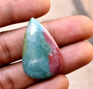 Natural Indonesian Blood Stone Pear Cabochon 33X20 MM Loose Gemstone 35.20 Cts, - Picture 1 of 9