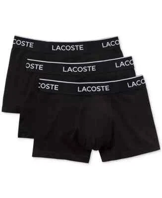 Paquete de 3 calzoncillos clásicos informales negros Lacoste L67205 para hombre talla M Foto 1 de 3
