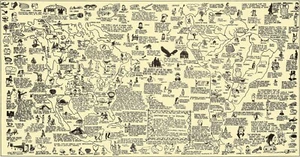 1945 Karte Beiträge der Indianer Indianer historisch 8x16 Kunstdruck - Bild 1 von 5