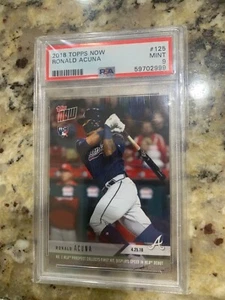 Ronald Acuna Rookie 2018 Topps Now #125 Graded PSA 9 RC Braves - Bild 1 von 1