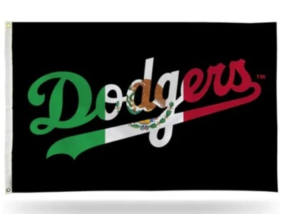 MLB Los Angeles Dodgers 3"X5" Deluxe Flag Mexico Wordmark Logo - Image 1 of 3