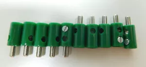 10 Stecker GRÜN z.B. für Märklin H0 Modellbahn oder N, TT etc. - Bild 1 von 2