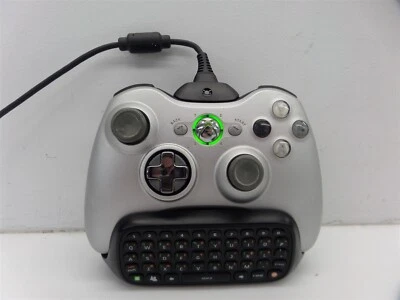 Mando Microsoft Xbox 360 X854460-001 Plateado con Teclado y Cable USB Foto 1 de 4