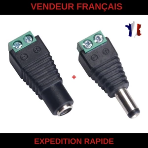 DC ADAPTATEUR CONNECTEUR M/F A VISSER POUR RUBAN LED ET AUTRES - Foto 1 di 3