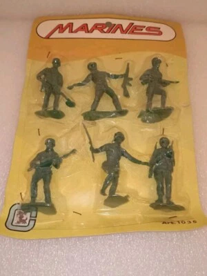 Soldatini Marines In Plastica Anni 60/70 LEGGI DESCRIZIONE - Immagine 1 di 4