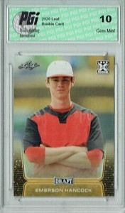 Emerson Hancock 2020 Leaf Draft Baseball #29 Gold SP Rookie Card PGI 10