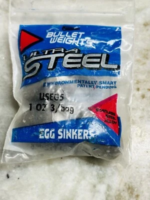 Ultra Steel Bullet Weighs Egg Sinkers: USE5 1 oz 3/bolsa Foto 1 de 4