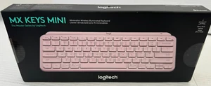 Logitech MX Keys Mini Wireless Illuminated Keyboard Pink *NEW/SEALED* - Picture 1 of 3