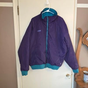 Vintage 90s Columbia Full-Zip Reversible Jacket Purple Teal Women's XL Ski Hike - Picture 1 of 9