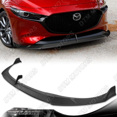Kit de carrocería alerón para parachoques delantero negro mate estilo MS Mazda 3 Hatchback 19-24 Foto 1 de 4