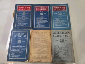 Vintage 1943 - 1946 American Scientist Books Lot of 6 Quarterly Publications - Picture 1 of 11