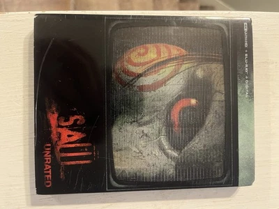 SAW UNRATED (4K UHD + Blu-ray + Digital) Steelbook w/ Slipcover OOP - Image 1 of 4