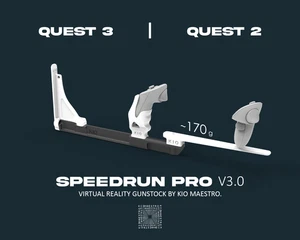 SPEEDRUN PRO V3 VR Gunstock - Meta Oculus Quest 3 / Quest 2 / Quest Pro - Picture 1 of 7