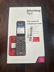 Jitterbug Flip 2 4053SJ7 16GB Red Lively phone for Senors New, Open Box. - Picture 1 of 4