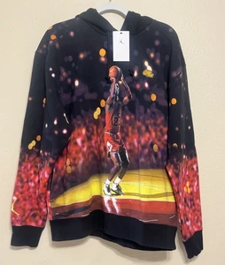 Nike Air Jordan Jumpman Men’s Large Fleece Pullover Hoodie Black DC9610-010 NWT - Picture 1 of 7