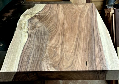 UN HORNO SECADO PALO DE ROSA BOLIVIANO ANCHO BORDE NATURAL LOSA DE MADERA ~24" X 18" X 2" T9 Foto 1 de 3