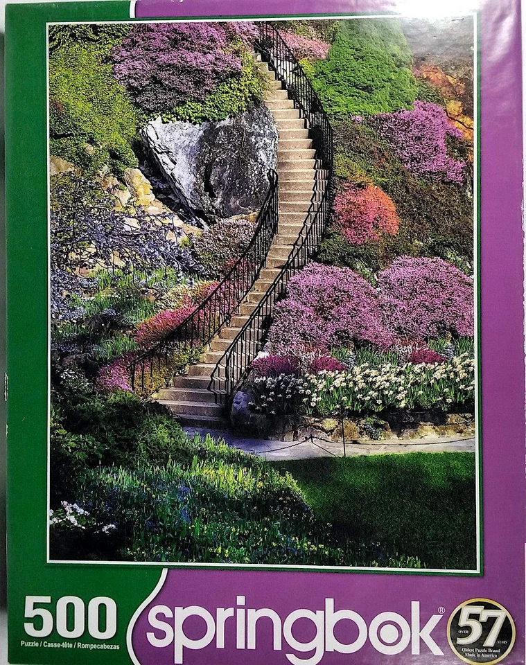 Garden Stairway John R Rogers Photography 500 pc 18" X 23.5" Springbok Puzzle - Image 1 of 1