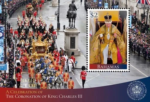 Bahamas 2023 - Coronación Real Rey Carlos - Hoja de estampillas de recuerdo - MNH Foto 1 de 1