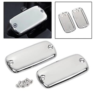 Smooth Chrome Master Cylinder Lids Fit For Honda Goldwing 1500 GL1500A Aspencade - Image 1 of 4