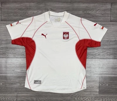 POLAND 2002 2004 HOME FOOTBALL SHIRT SOCCER JERSEY Puma White Size XL Men’s - Image 1 of 4