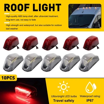 10x luzes indicadoras de teto vermelhas LED brancas para Dodge RAM Promaster 2500 2014-2023 - Imagem 1 de 4