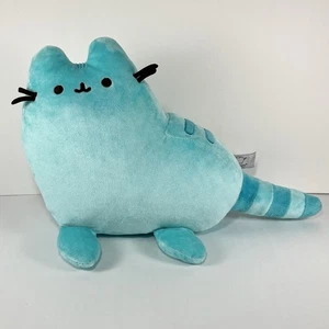 Peluche chat dinosaure dinosaure GUND Pusheen bleu aqua 16" - Photo 1/9