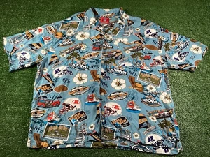 San Diego NFL Super Bowl XXXVII 2003 Hawaiian Shirt - American Football - Size L - Picture 1 of 20