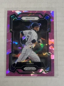 2024 Panini Prizm Ichiro Pink Cracked Ice #44 Seattle Mariners - Picture 1 of 2