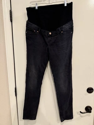 H&M Skinny Mama Maternity Black Denim Jeans Women’s Size 14 34x30 - Image 1 of 4