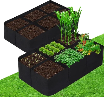Fabric Raised Garden Bed 4X2X1Ft Garden Grow Bed Bags for Growing Herbs, Flowers - Image 1 of 4