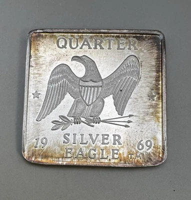 1969 Quater Foster 1/4 0z .999 Silver Bar Hercaimy Ent. Walla Walla WA Rare - Image 1 of 2