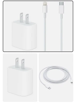 Authentic Apple MU7T2LL/A 18W USB-C Charger & USB-C to Lighting Cable Set - Image 1 of 3