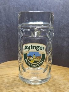 Ayinger 0.5 Liter Dimpled Beer Glass Mug Oktoberfest Germany  - Picture 1 of 7