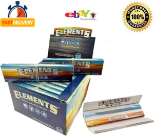 Carine ELEMENTS® BLUE Koneser King Size Slim KS Rolling Papers + Tips Roach - Zdjęcie 1 z 1