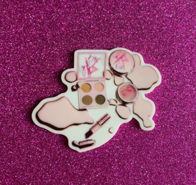 5 piezas. Rosa y Dorado, Sombra de Ojos, Lápiz Labial, Base, Resina Planar Flatback, Foto 1 de 4