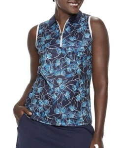 NWT Women's Grand Slam Floral Breeze Print Sleeveless Golf Polo XS (XSmall) - Picture 1 of 5