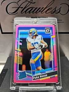 2023 Panini Donruss Optic Rated Rookie Puka Nacua #238 SP Pink Holo Prizm - Picture 1 of 2