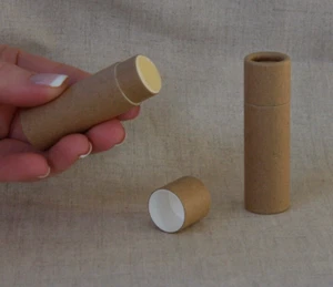 12 Kraft Lip Balm Tubes .3 oz 1/3 oz Eco Friendly Cardboard Containers - Picture 1 of 3