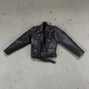 PB-LJK-L: 1/12 schwarze Biker Kunstlederjacke für 6 Zoll muskulösen Körper - Bild 1 von 5