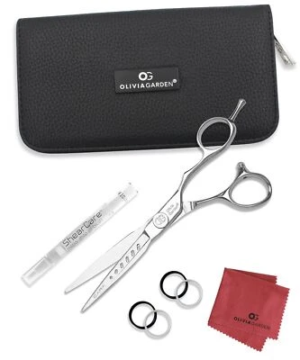Juego de tijeras de corte profesionales de acero Olivia Garden Cara VG-10 (6") Foto 1 de 4