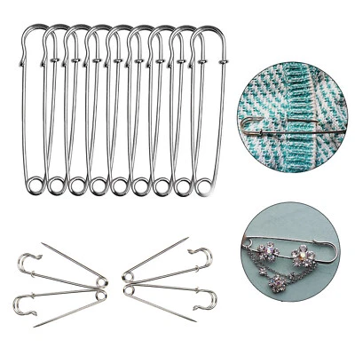 Silber Sicherheitsnadeln Stark Schwerlast Für Basteln Bekleidung Jacke 1-20pcs - Bild 1 von 4