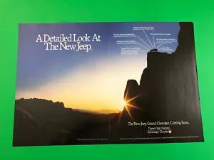 1992 JEEP GRAND CHEROKEE ORIGINAL VINTAGE PRINT AD ADVERTISEMENT PRINTED 2 PAGE - Picture 1 of 1