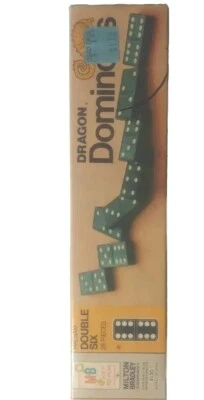 Vintage Milton Bradley Co. 1970 Dragon Double Six Dominoes #4130 W/ Instructions - Image 1 of 4