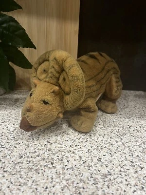 BBC Walking With Dinosaurs Triceratops Dinosaur Plush Soft Toy 1998 10” - Image 1 of 4