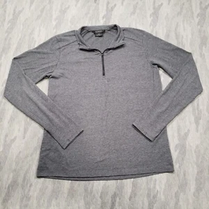 Kyodan Outdoors Shirt Mens Small Gray Pull Over Quarter Zip Long Sleeve - Picture 1 of 10