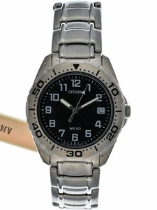 Citizen AJ4650-51E, Herren Sport, Metallgehäuse und Armband, silberfarben, dunkles Zifferblatt, 50M - Bild 1 von 1