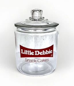 Vintage Little Debbie Store Countertop Snack Cakes Glass Display Advertising Jar - Picture 1 of 14