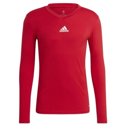 Adidas Mens Base First Layer Thermal Top T Shirt Crew Football Skins Baselayer - Image 1 of 3